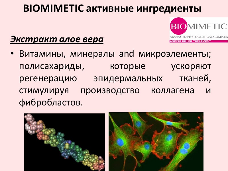 Экстракт алое вера Витамины, минералы and микроэлементы; полисахариды, которые ускоряют регенерацию эпидермальных тканей, стимулируя